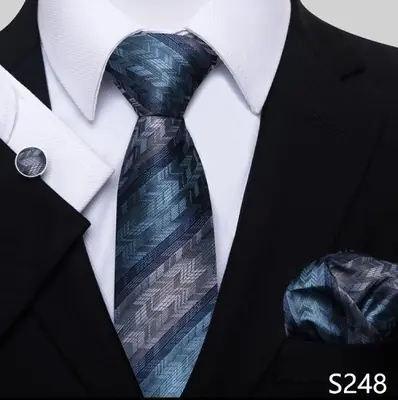 Image de Boutons de Manchette Rayés Noir & Brun - Élégance Homme