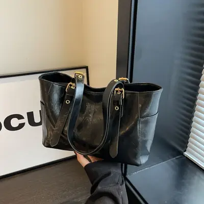 Image de Sac à Main Femme Rétro en Cuir PU - Grande Capacité