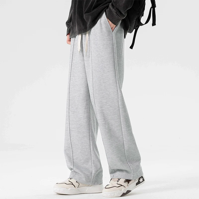Afbeelding van 6XL 7XL 8XL Oversize herenbroek Rechte wijde pijpen Broek Mannelijke Lente Herfst Elastisch Loose Fit Grote maat Grote Plus Streetwear