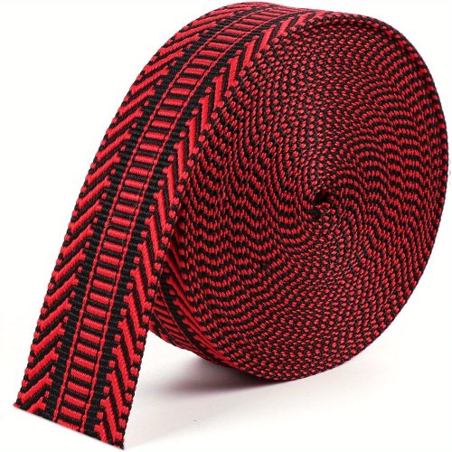 Imagen de Cinta de correas de nailon de 5 yardas, cinta de correas a rayas para manualidades, asas para bolso,...