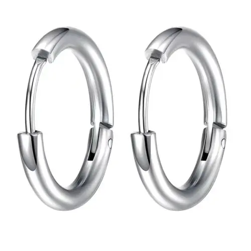 Image de Boucles d'oreilles croix longues vintage acier inoxydable