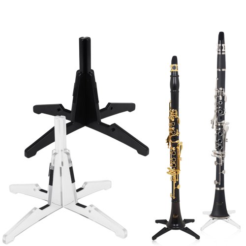 Bild von Faltbarer und tragbarer Klarinettenständer aus ABS – Viertelständer für Klarinette, Oboe, Saxophon, Flöte und andere Holzblasinstrumente