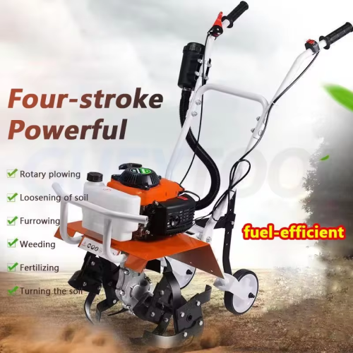 Afbeelding van Compacte Roterende Cultivator voor Tuin en Landbouw – Efficiënte Grondverzachting en Bodemlosmaking