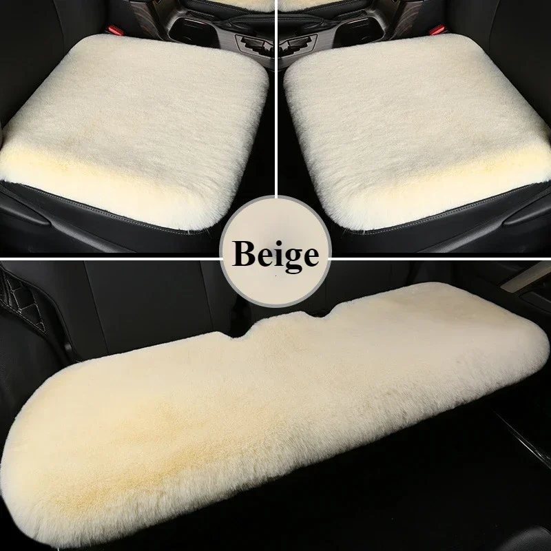 Imagen de Cojín de Asiento de Coche Cálido con Piel de Conejo