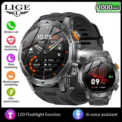 Image de Montre Connectée Homme - Fitness Tracker & Lampe LED