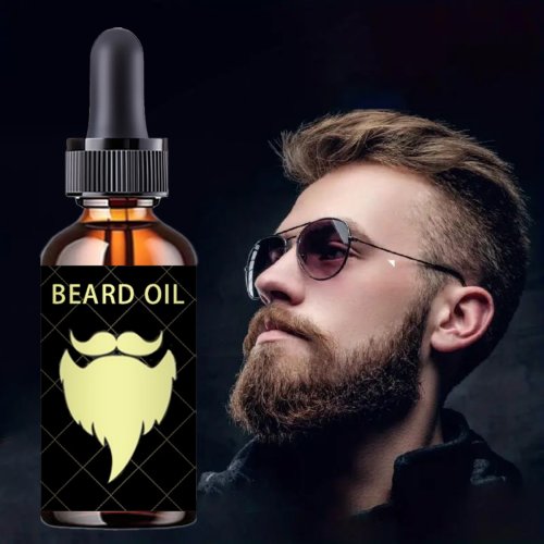 Imagen de Aceite Esencial Natural 100% Puro para Acelerar el Crecimiento de la Barba y el Vello Facial - Tratamiento para Hombres con Propiedades Regeneradoras para el Cabello y la Piel