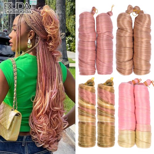 Bild von Synthetische Haarverlängerungen mit Ombre-Wellen & Zöpfen