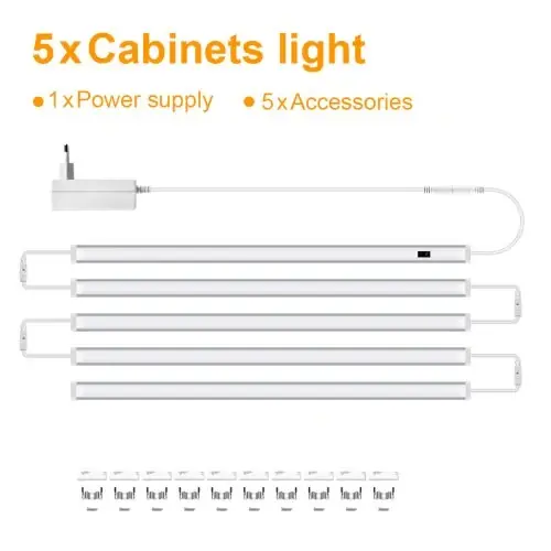 5PCS LED tubes-EU
