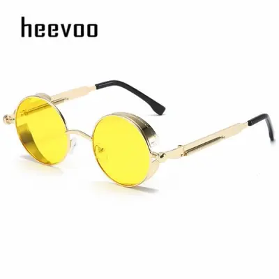 Image de Lunettes Steampunk Métal Rondes UV400 - Style Vintage