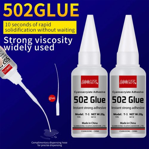 Image of Natural Instant Bond Super Glue – 5-Piece Set of Strong, Quick-Drying Cyanoacrylate Adhesive for Leather, Rubber, Wood, Metal, and More