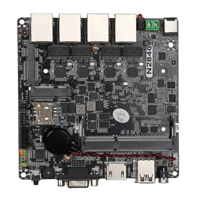 Image de Mini PC ITX Compact avec Celeron N2830 - 4x Ethernet & HDMI/VGA