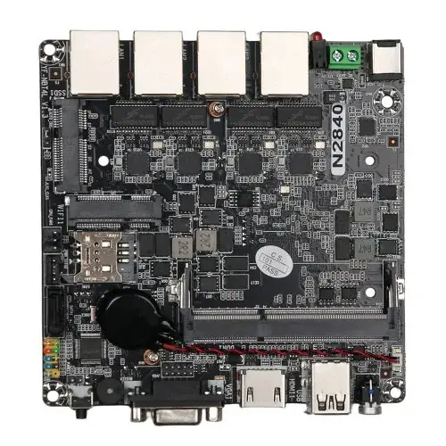 Image de Mini PC ITX Compact avec Celeron N2830 - 4x Ethernet & HDMI/VGA