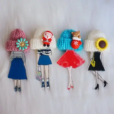 Image de Broche Acrylique Mignonne pour Femme