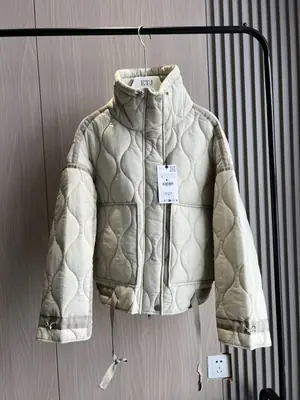 Manteau Quilté Beige Femme 2025 - Chaud & Élégant