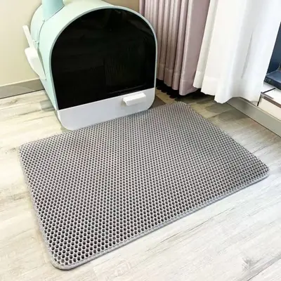 Image de Tapis de Litière Chat Imperméable - Double Couche Anti-Fuite