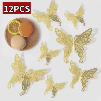 Image de Autocollants Muraux 3D Papillons - Déco Créative & Facile à Poser