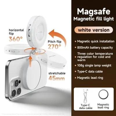 Image de Lampe LED Selfie MagSafe - Éclairage Portable pour Smartphone