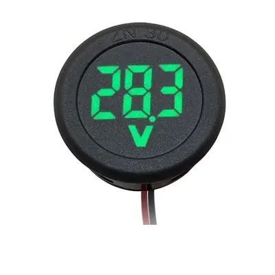 Image de Voltmètre LED Rond 4-100V - Affichage Numérique