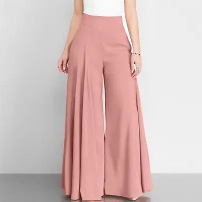 Image de Pantalon Large Taille Haute Femme - Élégant & Tendance