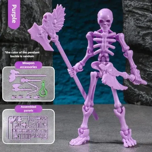 Image de Crâne 3D Articulé - Jouet d'Assemblage & Marionnette Os