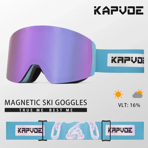 Immagine di Kapvoe Occhiali da sci fotocromatici Lenti antiappannamento magnetiche Protezione UV400 Uomo Donna O...
