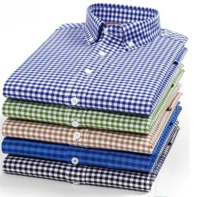 Image de Chemise Homme à Carreaux - Coupe Ajustée 100% Coton