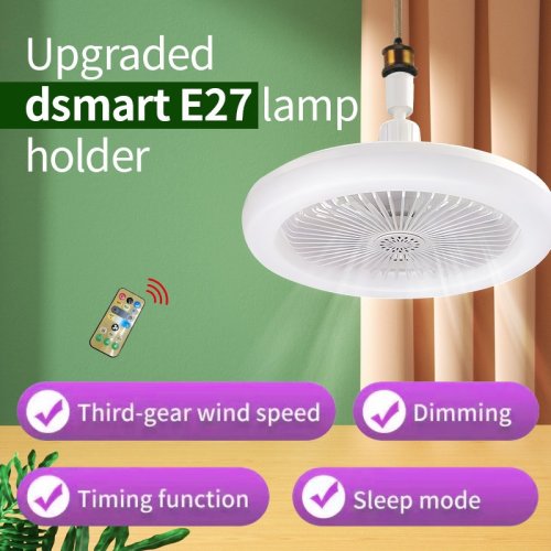 Image de Ventilateur de Plafond LED avec Lumière Intensité Variable - Télécommande Incluse