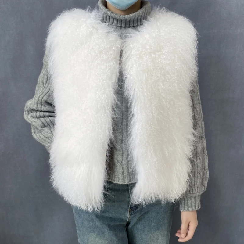 Image de Gilet en Peau de Mouton Mongole - Luxueux & Chaud