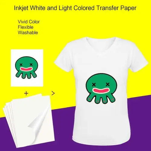 Image de Papier Transfert Thermique A4 pour T-Shirts Blancs