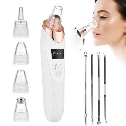 Immagine di Pulitore Faciale Naturale a 3 Modalità con Aspirazione per Rimozione Punti Neri e Pelle Morta - Strumento di Bellezza per una Pulizia Profonda