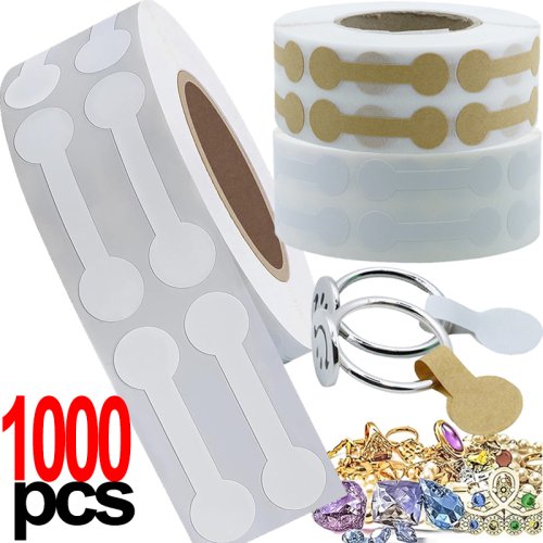 Bild von Braune Selbstklebende Preisschilder für Schmuck – Ideal für DIY & Ausstellung