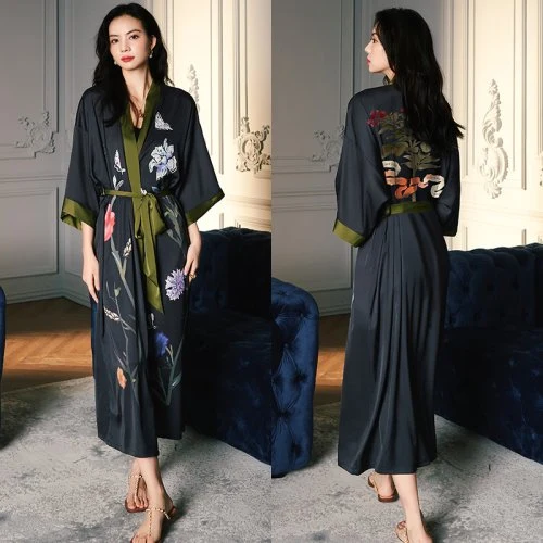 Schwarz blume Kleid 6