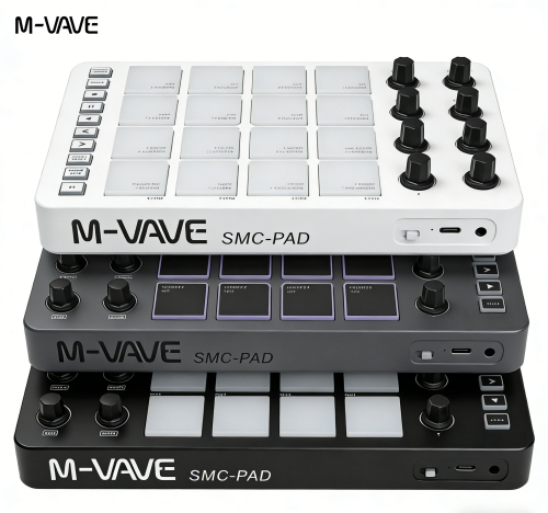 Immagine di Controller MIDI Wireless con Pad Percussione Portatile, Interfaccia USB-C, Design Compatta e Leggera per Musica Live e Produzione