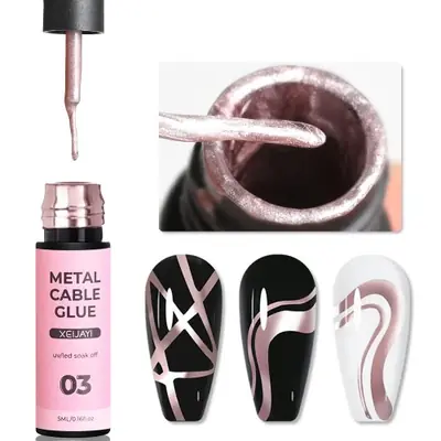 Image de Vernis Gel Miroir Métallique - Argent, Or, Rose