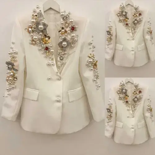 Image de Robe de Soirée Blazer Perles - Élégance & Style