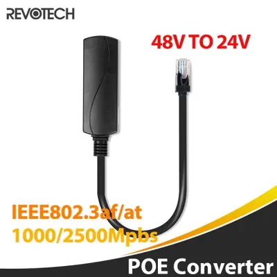 Image de Convertisseur PoE 2.5G 48V vers 24V RJ45
