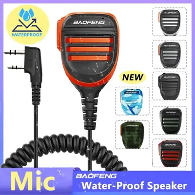 Image de Talkie-Walkie Haut-Parleur Étanche PTT pour UV5R, UV16 Pro & Plus