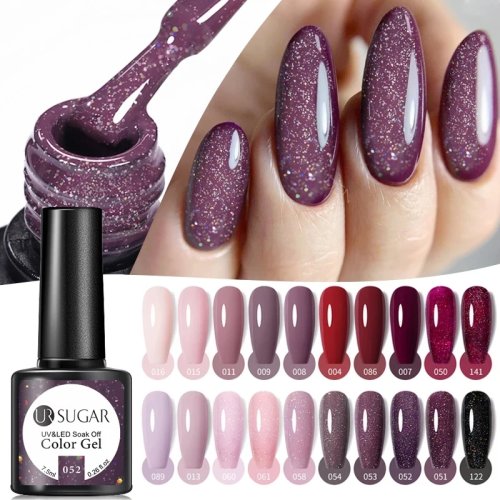 Imagen de Esmalte de Uñas en Gel Semipermanente de Color Brillo Desnudo, 7.5 ml - Base y Capa Superior UV/LED para Manicura Profesional con Efecto Natural