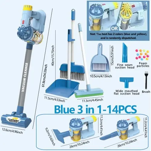 Bleu 3 dans 1-14PCS