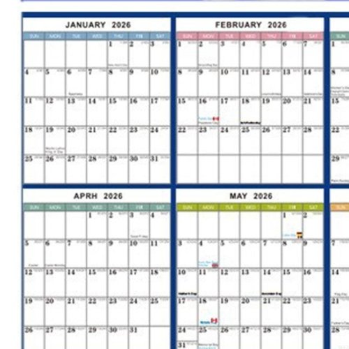 Imagen de Planificador Pared 2026 - Calendario Anual Reutilizable