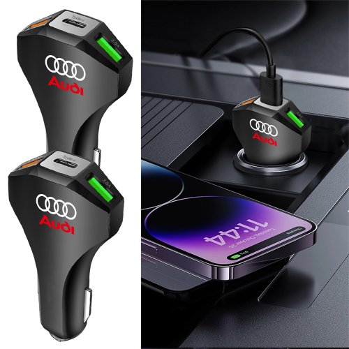 Afbeelding van PD 35W Autolader met Type-C USB-C voor Snelle Oplading van Mobiele Telefoons – Universele Autoadapter voor Audi A1, A3, A4, A5, A6, C5, C6, B6, B7, B8, B9, Q3, Q5, Q7, 8L, 8V, S5