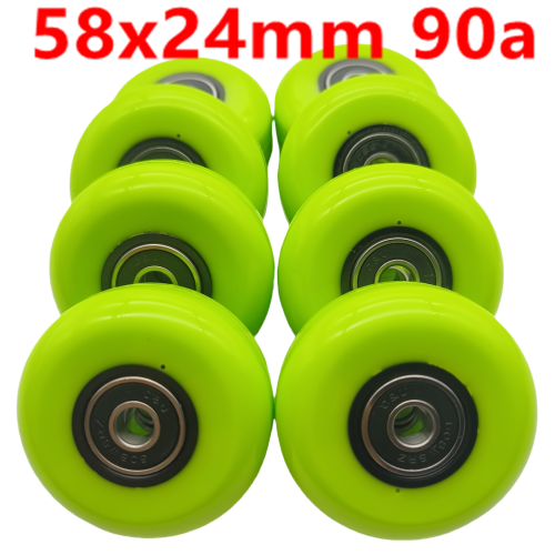 Imagen de Rueda de patín agresiva 58x24mm 90A 58mm 59x24mm 92a 8 ruedas/lote color verde