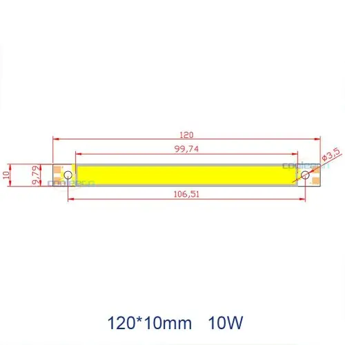 120 x 10 mm 10 W