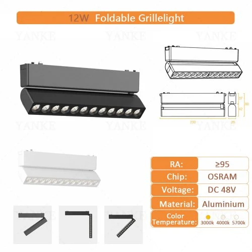 Luz de parrilla plegable 12W