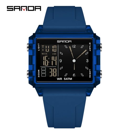 Immagine di Orologio Elettronico da Donna Moda Sadna 6273 – Sportivo, Impermeabile, con Cronometro LED e Funzioni Multimediali