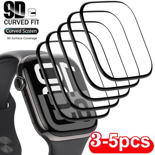 Afbeelding van Gebogen Schermbescherming voor Apple Watch 46 mm, 45 mm, 44 mm, 41 mm, 40 mm, 38 mm, 42 mm, 49 mm – Beschermfolie voor iWatch Serie Ultra, 10, 9, 8, 7, SE, 6, 5