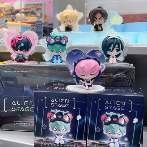 Immagine di Collezione di Figure Kawaii Alien Stage Free: Blind Box Anime con Personaggi Adorabili, Regalo Sorpresa per Bambini e Appassionati di Animazione