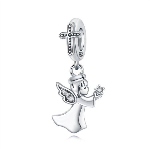 Imagen de Plata de Ley 925 personaje de Jesús símbolo religioso colgantes pulsera dijes joyería cuentas de fiesta DIY accesorios de regalos finos