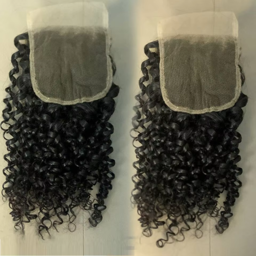 Bild von Natürliches Echthaar-Lace-Frontal mit Bouncy Curly Locken – Unsichtbare 5x5 HD-Spitze, 13x4 Zoll, perfekt für volle Kopfbedeckung und stilvolle Haarverlängerungen
