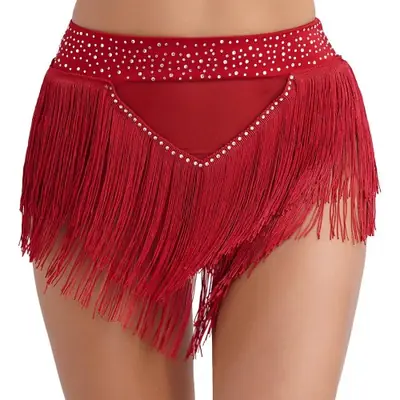 Image de Short de danse avec franges et strass - Style Samba & Tango